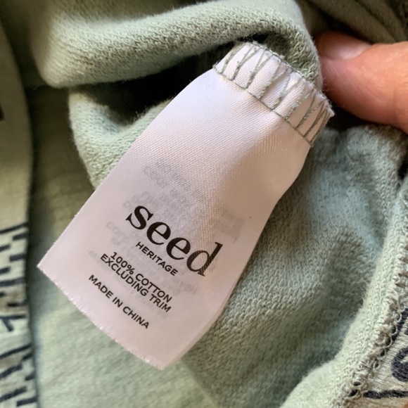 Seed Heritage Boy 6-12 months light Sage Sweatshirt. - Picture 5 of 6